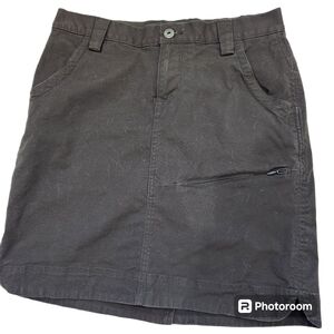 Duluth Trading Co A-Line Stretchy Cargo Skirt/Skort With Bike Liner Shorts  6